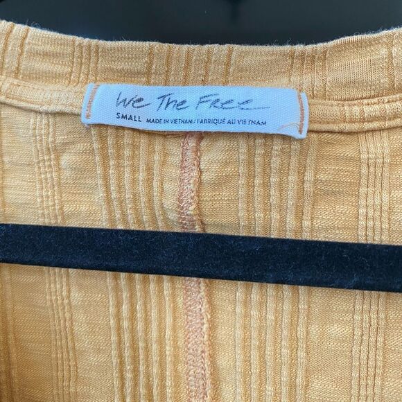 Free People We the free Amber Combo Scoop Neck Big Sur Copper Long Sleeve, Sz S - Picture 3 of 7